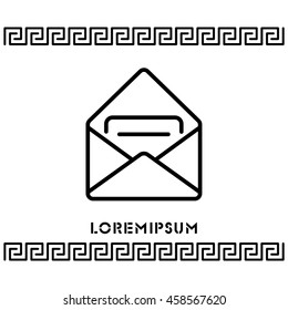 Web line icon. Received message 