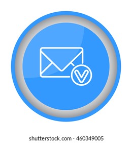 Web line icon. Received message