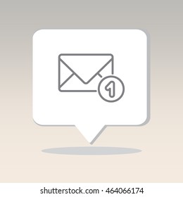 Web line icon. Received message