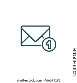 Web line icon. Received message