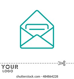 Web line icon. Received message 