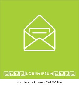 Web line icon. Received message 