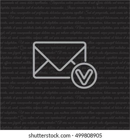 Web line icon. Received message