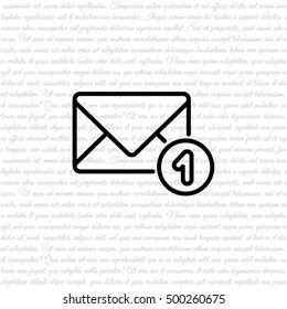 Web line icon. Received message