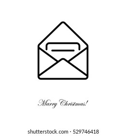 Web line icon. Received message 