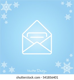 Web line icon. Received message 