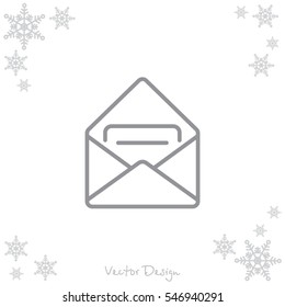 Web line icon. Received message 