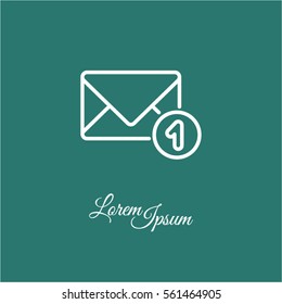 Web line icon. Received message