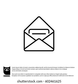 Web line icon. Received message 