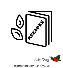 Web line icon. Recipe Book