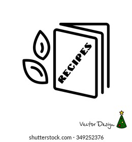 Web line icon. Recipe Book