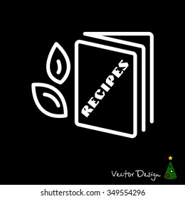 Web line icon. Recipe Book