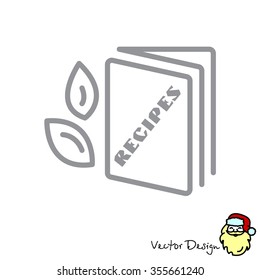 Web line icon. Recipe Book