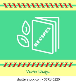 Web line icon. Recipe Book