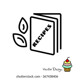 Web line icon. Recipe Book