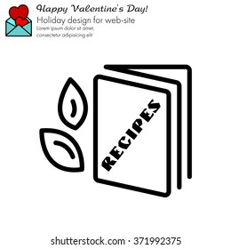 Web line icon. Recipe Book