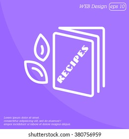 Web line icon. Recipe Book
