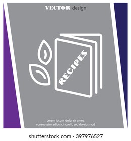 Web line icon. Recipe Book