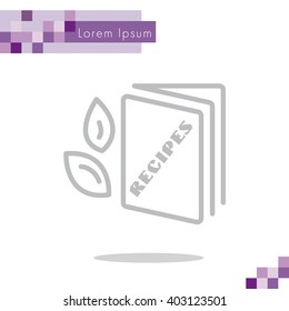 Web line icon. Recipe Book