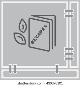 Web line icon. Recipe Book