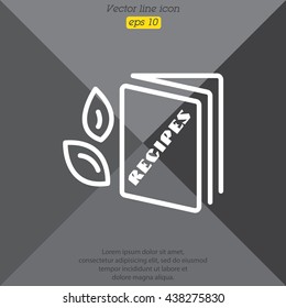 Web line icon. Recipe Book