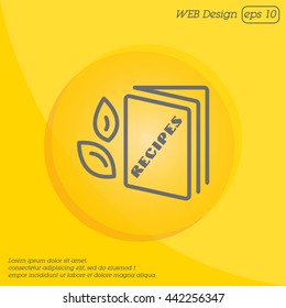 Web line icon. Recipe Book