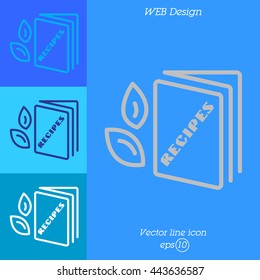 Web line icon. Recipe Book