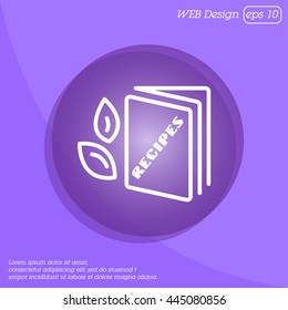 Web line icon. Recipe Book