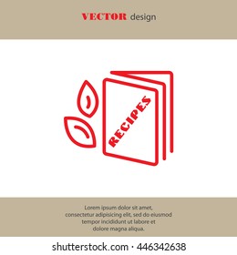 Web line icon. Recipe Book
