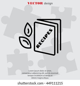 Web line icon. Recipe Book