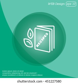 Web line icon. Recipe Book
