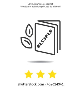 Web line icon. Recipe Book