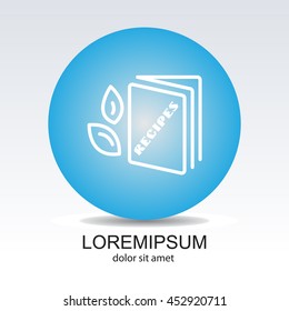 Web line icon. Recipe Book