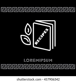 Web line icon. Recipe Book