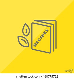 Web line icon. Recipe Book