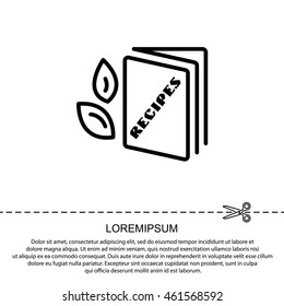 Web line icon. Recipe Book