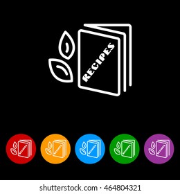 Web line icon. Recipe Book