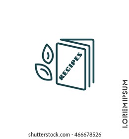 Web line icon. Recipe Book