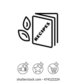 Web line icon. Recipe Book