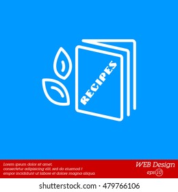 Web line icon. Recipe Book