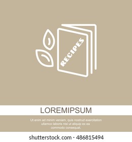 Web line icon. Recipe Book