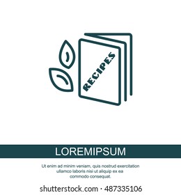 Web line icon. Recipe Book