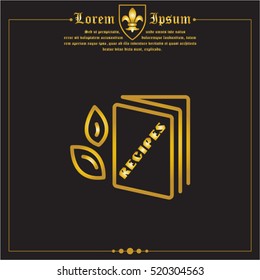 Web line icon. Recipe Book