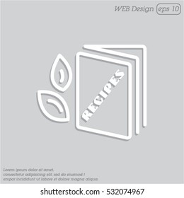Web line icon. Recipe Book