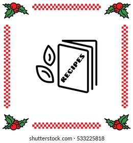Web line icon. Recipe Book
