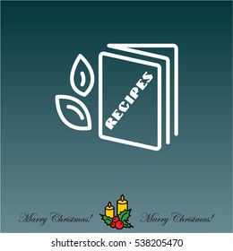 Web line icon. Recipe Book