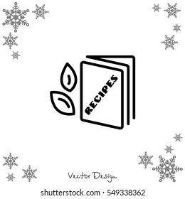 Web line icon. Recipe Book