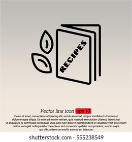 Web line icon. Recipe Book