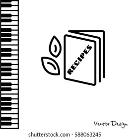 Web line icon. Recipe Book