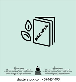 Web line icon. Recipe Book